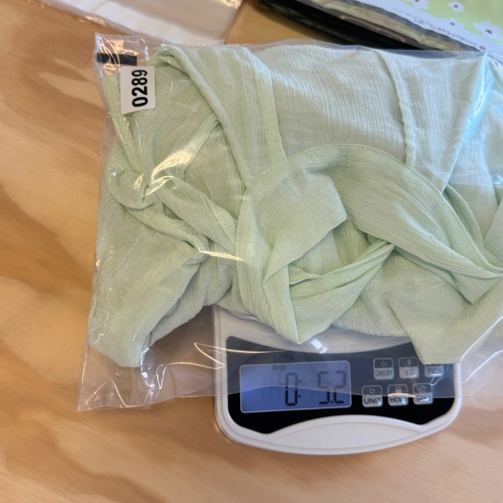 NWT Sabo Skirt Mint Green Halter Top Textured Open Back Cutout Tie Neck Large - Picture 8 of 8